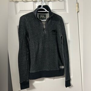 Roots Men's Half-Zip Sweater - Dark Charcoal